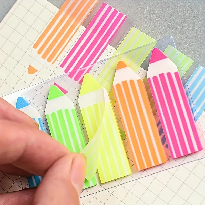 Colorful Pencil-Shaped Sticky Notes, Adhesive Stickers, Multi-Functional Decorative Reminder Stickers for Reminders, Planning, and Organization—Essential for Every Household