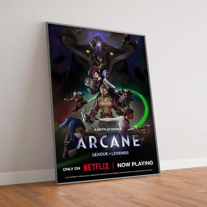 Arcane League Of Legends Season 2 Animated Poster - High Quality Canvas Print for Fan Merchandise Decor - Decoration Ornaments Wall