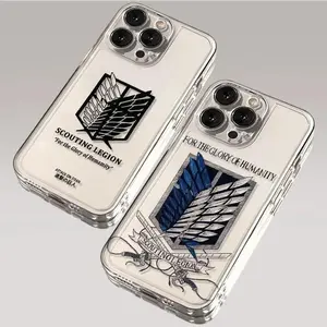Hot Anime Attack on Titan Phone Case for iPhone 17 promax 17 16 15 14 13 12 11 Mini Pro Max Air X XR XSMAX & Samsung Galaxy S26 S25 S24 S23 S22 S21 FE Ultra Plus EDGE Transparent Cover lover shockproof silicone soft tpu back case