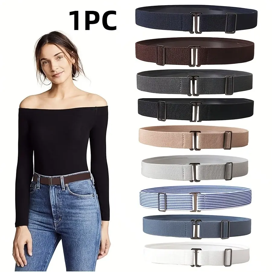 Women's Invisible Seamless Elastic Band, Metal Buckle Hidden Elastic Band, Comfortable and Discreet Design, Perfect for Everyday Use