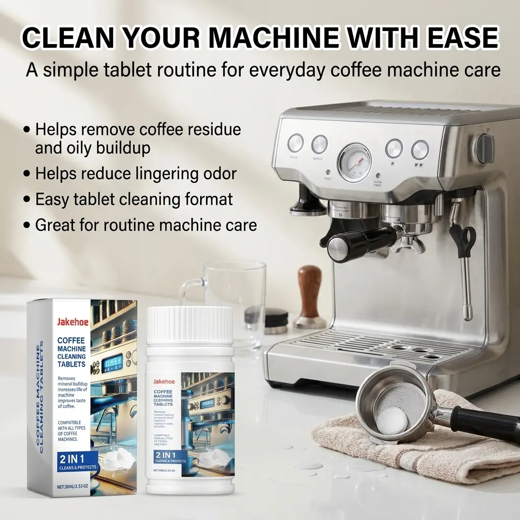 Coffee Machine Cleaner Tablets, Descaling Cleaning Tablets for Coffee Maker, Espresso Machine, Drip Coffee Pot, K Cup Brewer, Water Tank, Brew Basket, Scale, Stains, Coffee Oil Residue, Odor Care, Appliance Maintenance and Daily Home Coffee Care Use