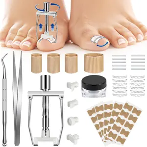 Ingrown Toenail Removal Kit, Professional Ingrown Toenail Treatment Includes Ingrown Toenail Corrector, Tweezer, 50pcs Corrector Patches, 12 Toenail Braces, 10 Ingrown Toenail Corrector Strips