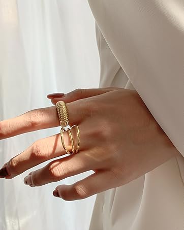 Jstyle 3PCS 14K Gold Plated Toe Rings for Women Adjustable Silver Gold Toe Ring Set Cute Opal CZ Daisy Flower Toe Rings Open Band Hawaiian Beach Summer Foot Jewelry for Women