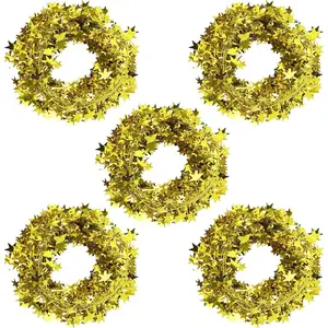 5 Rolls 130 Ft Gold Tinsel Stars Brace Star Tinsel Wire Garland for Home Wedding Birtahday Party Decorationsfidget toys