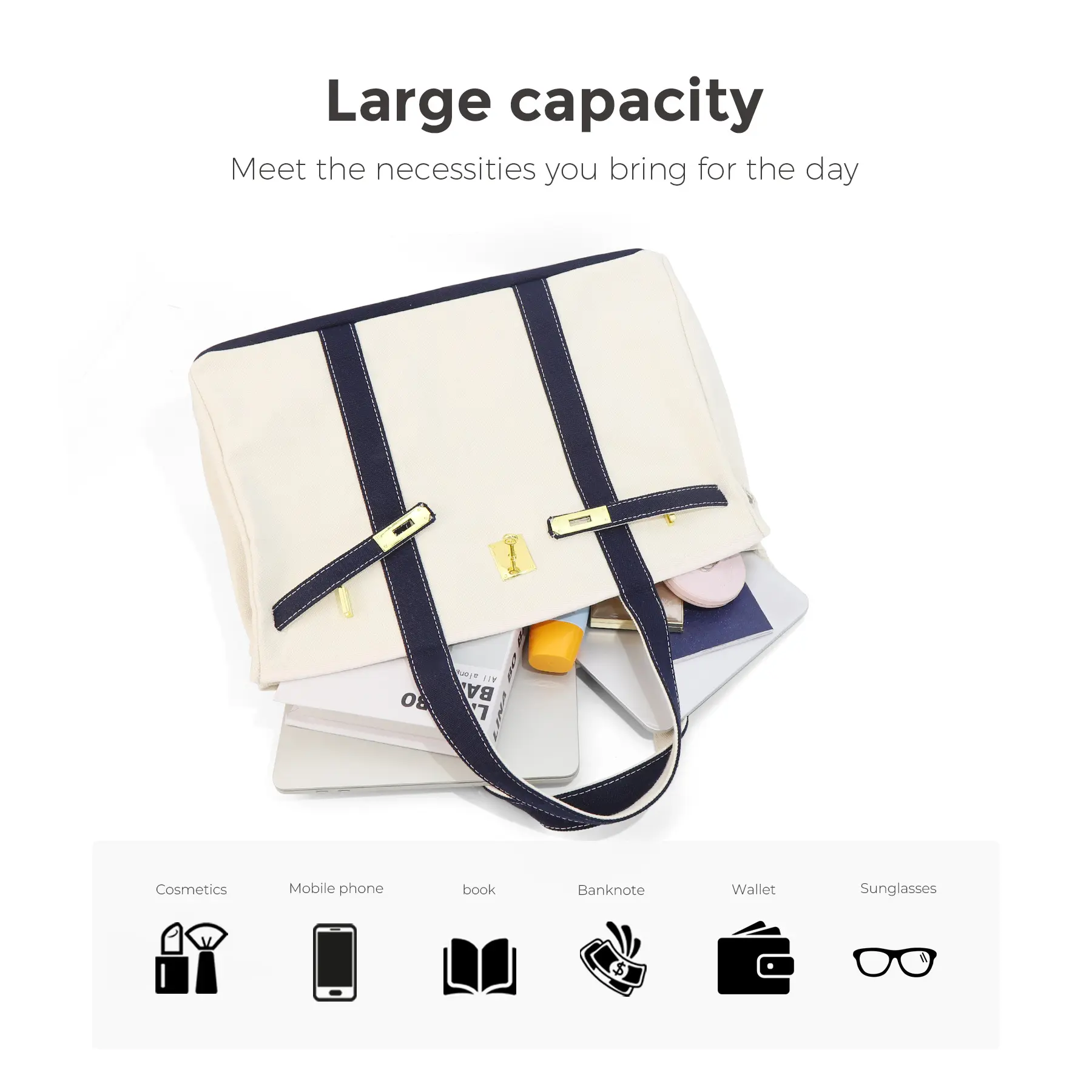 Color-Block Canvas Tote Large capacity Canvas light weight Handbag ShoulderbagCrossbody Purse For new fashion outfit tour trip workingbag,tote bags school,work bags women,crossbody bagwomen,bookbag,shoulder bags