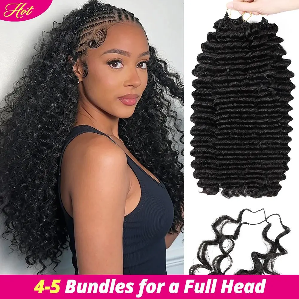 [MYLOCKME Wigs] Burmese Curly Crochet Hair Human Hair Extensions Miracle Knots Pre-Separated 50g/Pack (32-38 Strands Per Pack)– Knotless Boho Braids  4-5 Packs for Full Head Multiple Curly & Wave Textures Protective Hairstyles For Black Women summerwins