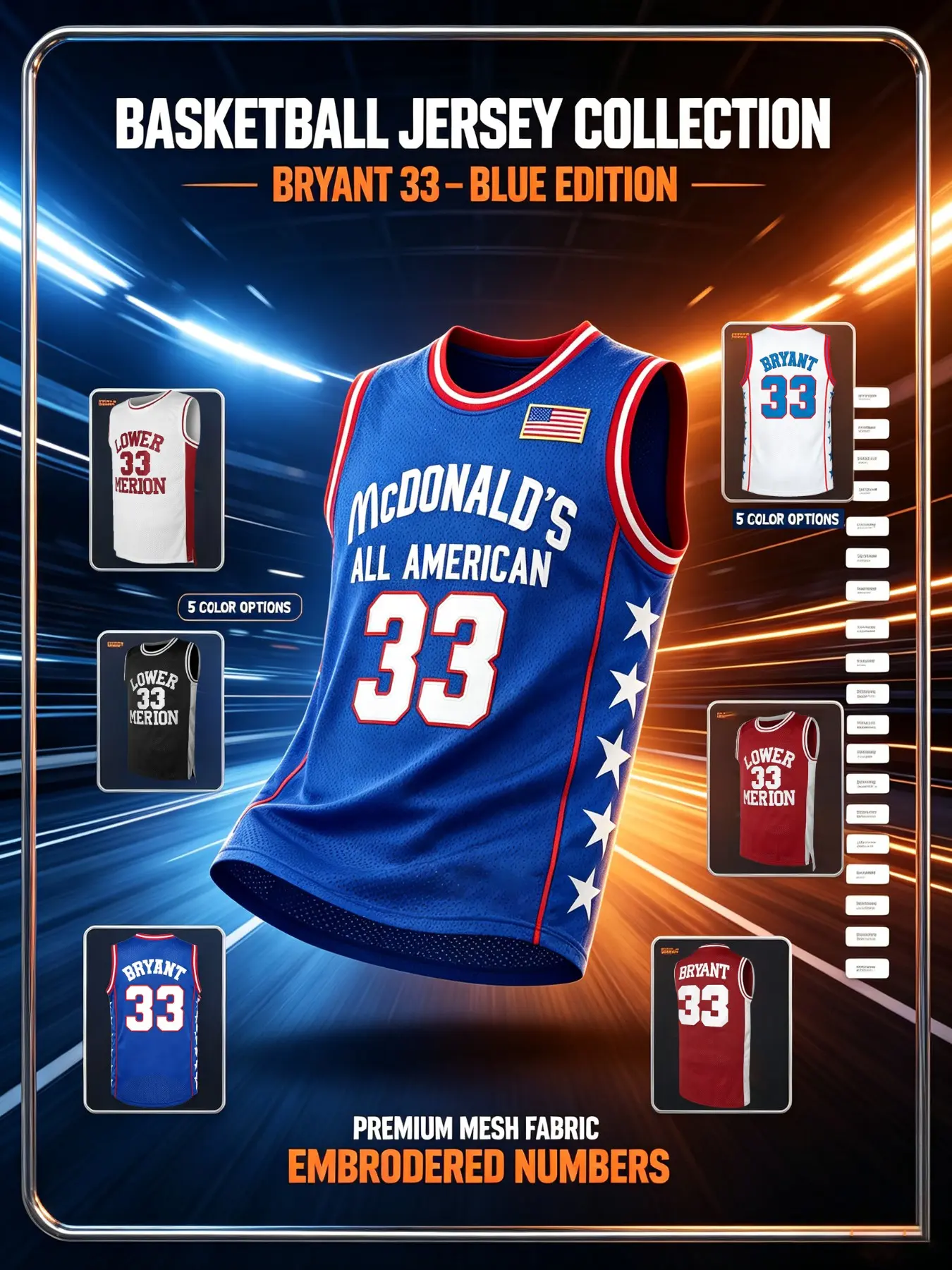 Men's Basketball Jersey, Loose Letter & Star Embroidery V Neck Basketball Jersey, Breathable Sports Jersey for Game, Casual Sportswear for Men