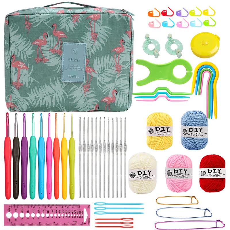 Crochet Kit for Beginner, Crochet Starter Kit with Accessories, Crochet Yarn Set, Crochet Hook Set, Crochet Supplies for Beginners