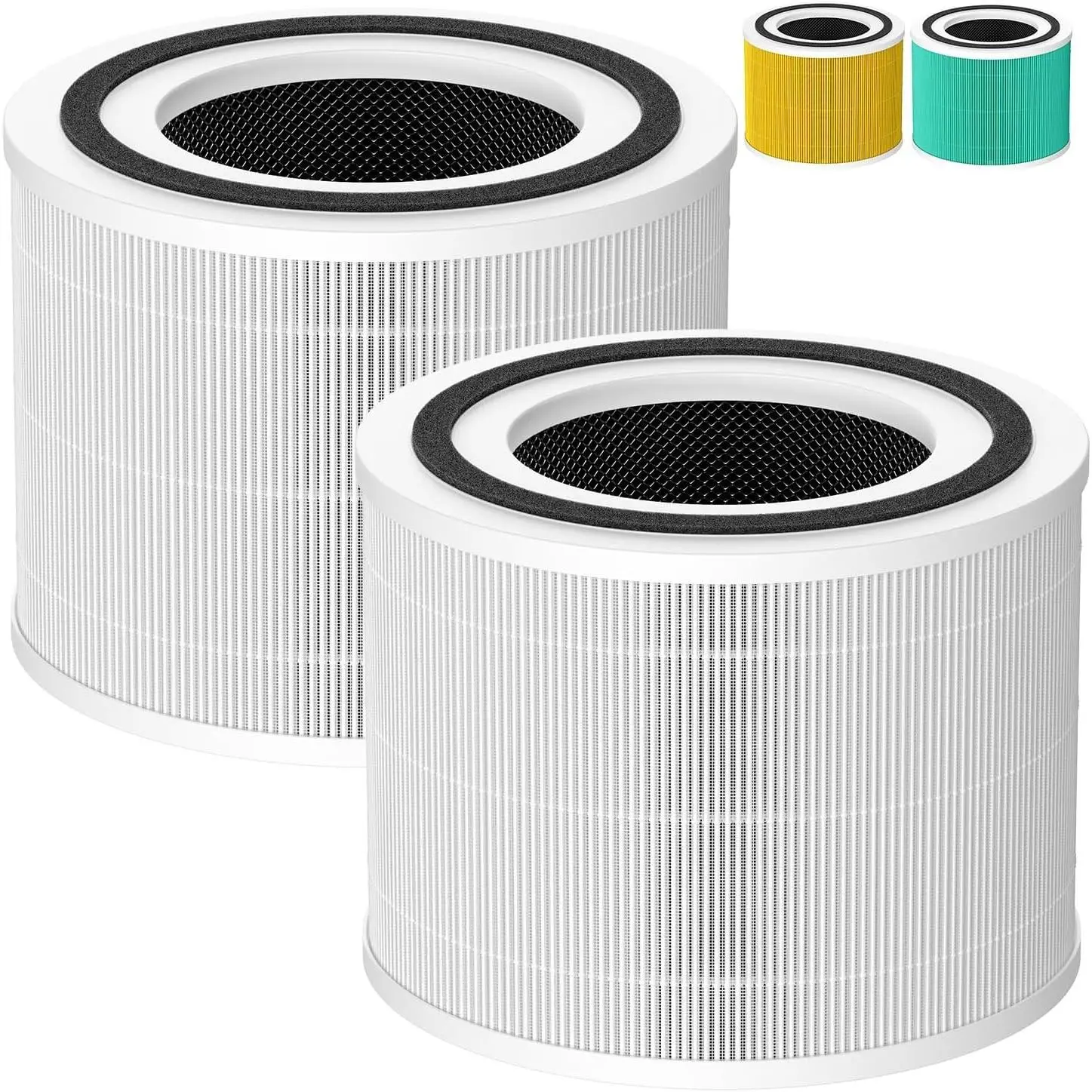 2 Pack 240 Replacement Filter Compatible with 240 Air Purifier | 3-in-1 Filter Replacement with Activated Carbon Layer