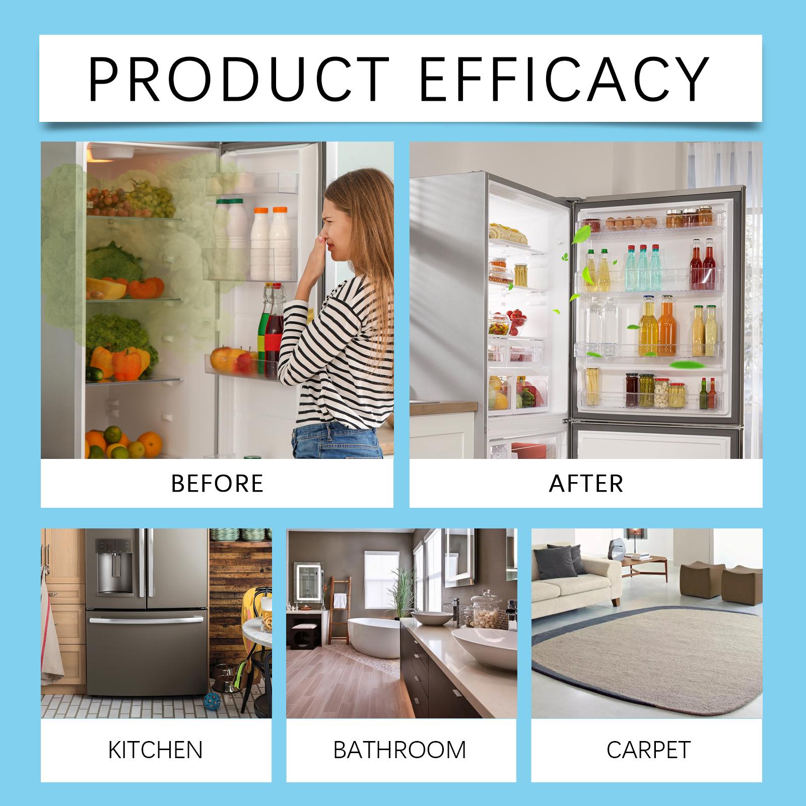 Jakehoe Refrigerator Deodorant Cleaner, Freezer Deodorant Cleaner Refrigerator Quick Deodorant Cleaner Spray