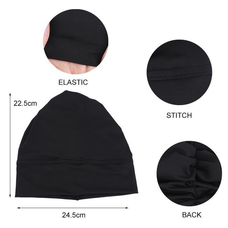 Muslim Elastic Turban Hat, Inner Cap, Chemo Cap, Hair Protection Bonnet