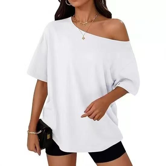 Women's Off Shoulder Short Sleeve Knit Sweater Top Trendy One Shoulder Knitted Tank Top for Spring & Summer Outfits Soft Lightweight