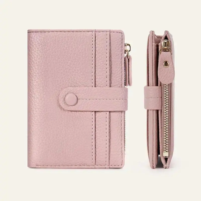 Women's RFID Blocking Wallet, Compact Pebbled Vegan Leather Zipper Card Holder Purse with Multiple Slots, Slim Lightweight Minimalist Wallet Organizer for Daily Carry, Travel, Work, Shopping and Gym Use tiktokshopbacktoschool