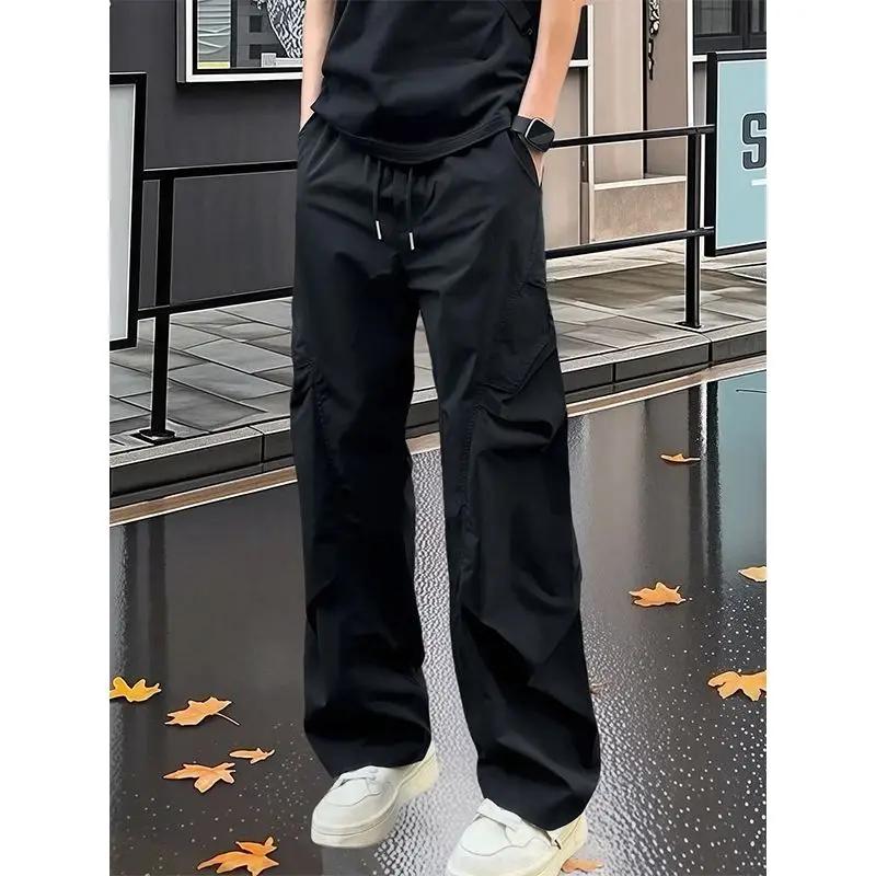 Kyn Apparel Men's Lightweight Cargo Parachute Pants Casual Loose Fit Straight Leg Quick Dry Streetwear Trousers
