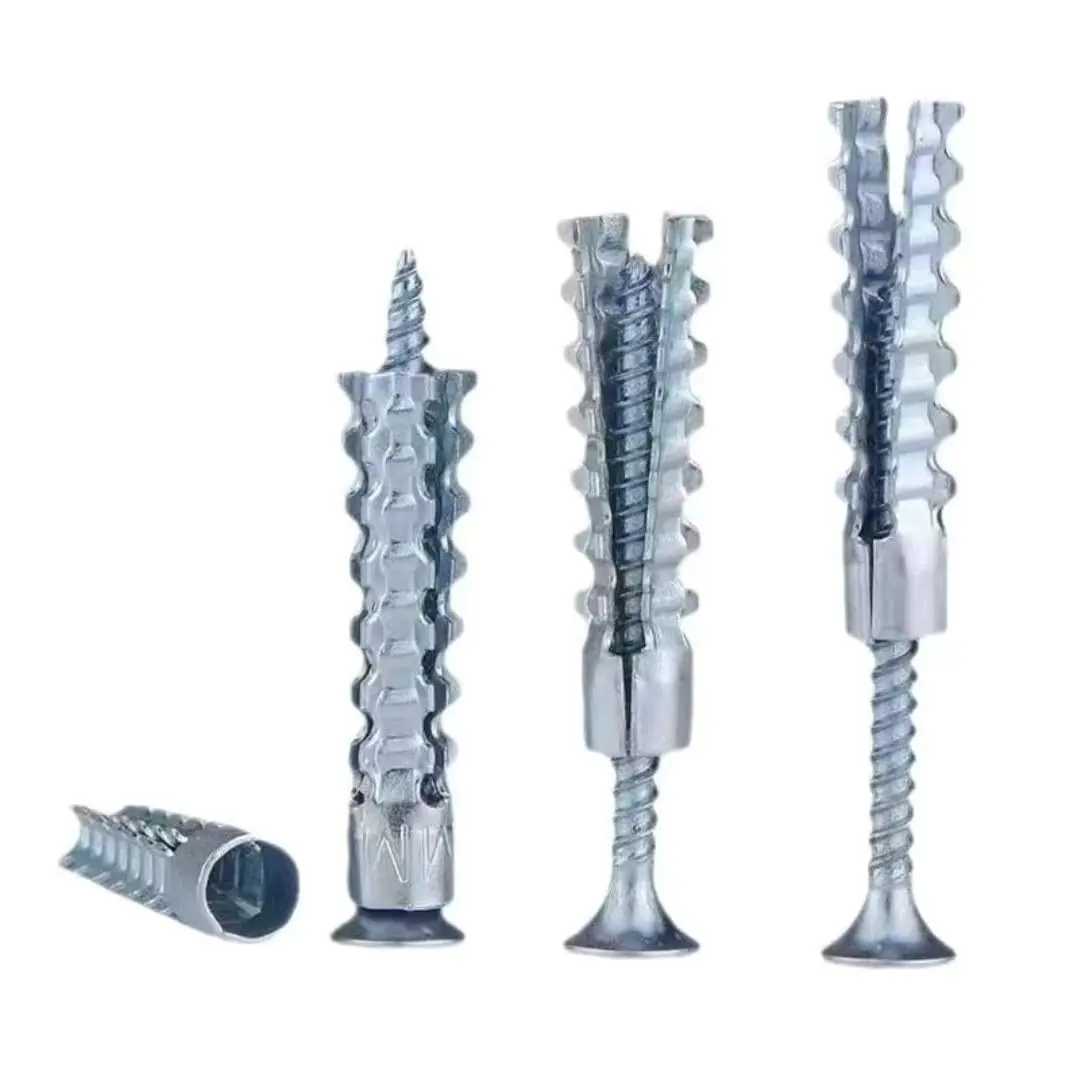 24 Pack Tree Shaped Steel Wall Anchor with Screws, Loose Hinge Hole Repair Kits, Heavy Duty Steel Wall Anchors for Installing TV, Door Lock, Cupboard and Curtain()