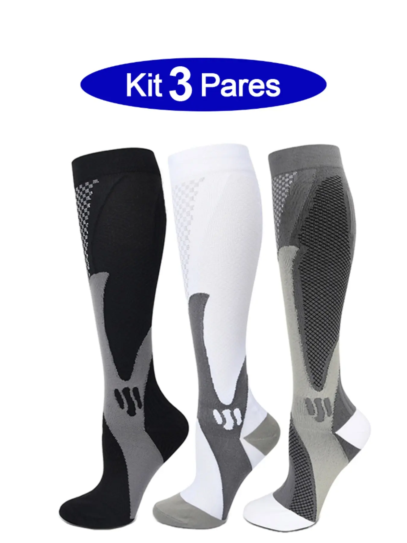 Unisex Classic Long Cuff Sports Compression Socks, Football Socks, Outdoor Cycling Socks, Men's Sweat-Wicking Ankle Socks