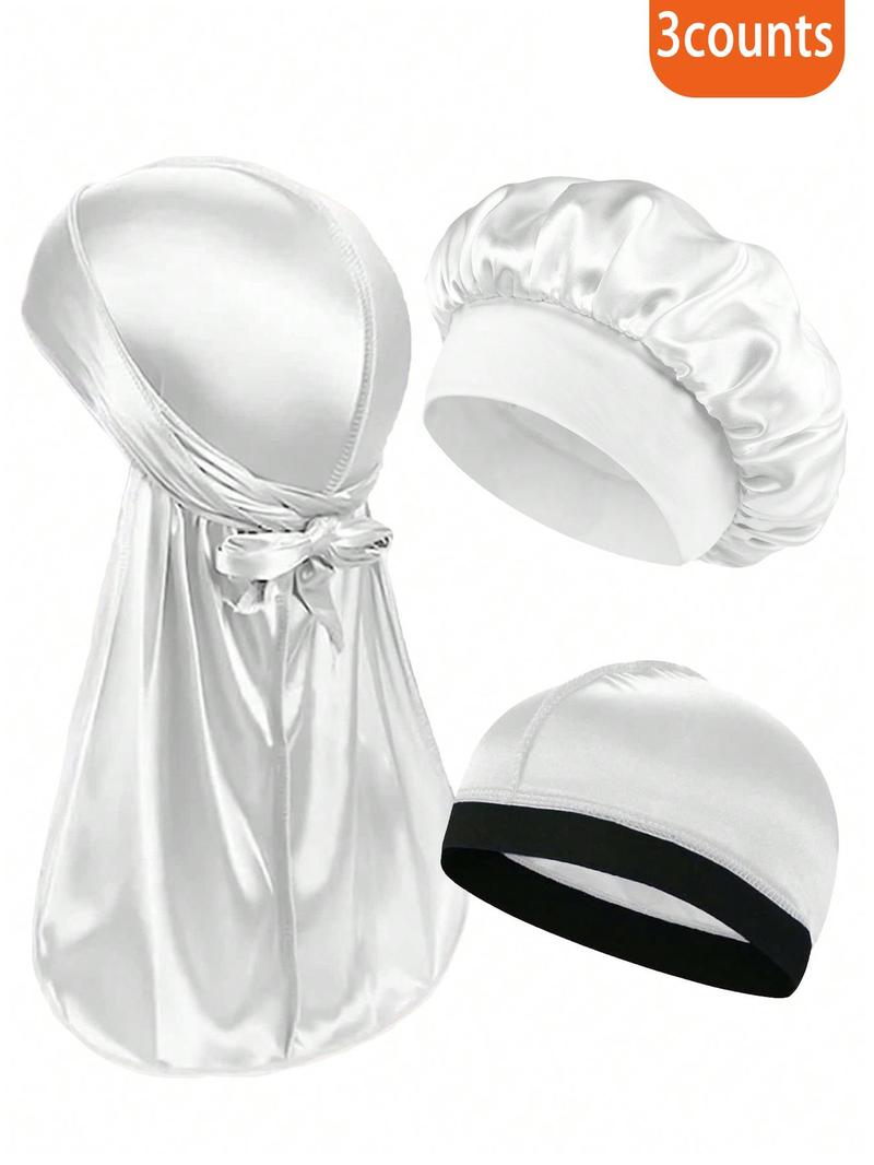 Solid Color Beanie Hat Turban Hat, Casual Comfortable Breathable Durag, Wave Cap for Men & Women, Outdoor Sports Home Daily Pirate Cap Sleeping Cap, Beanie Fitted