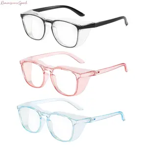 3 Pack Full Wrap Safety Goggles, Anti-Blue Light & Anti-Fog Lenses, Wind Dust Pollen and Spatter Resistant, UV Blocking Protective Eyewear, Practical Gear for Cycling, Working and All Kinds of Outdoor Activities