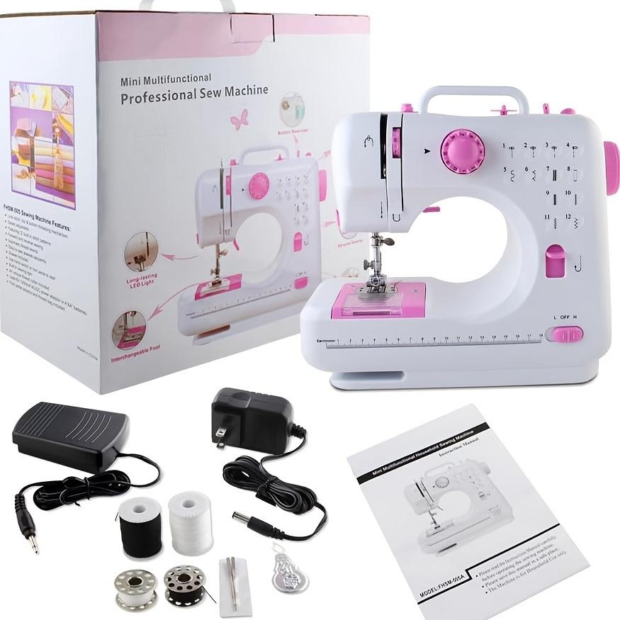 Mini Portable Lockstitch Buttonhole Sewing Machine 505A Small Electric Multifunctional Desktop Home