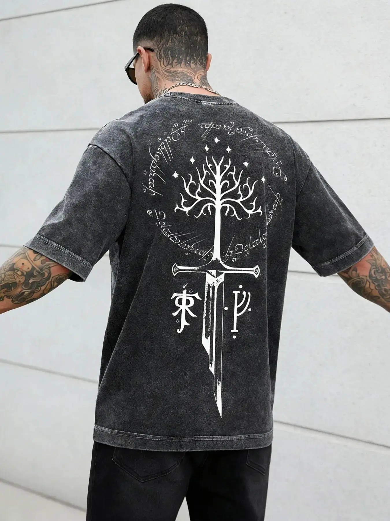 Lotro Middle-Earth Shirt, J.r.r. Tolkien Hoodie, Lord of the Rings Merchandise, Men's Streetwear Casual Classic Fitted Soft Cotton Short Sleeve Graphic Print T-Shirt Gift