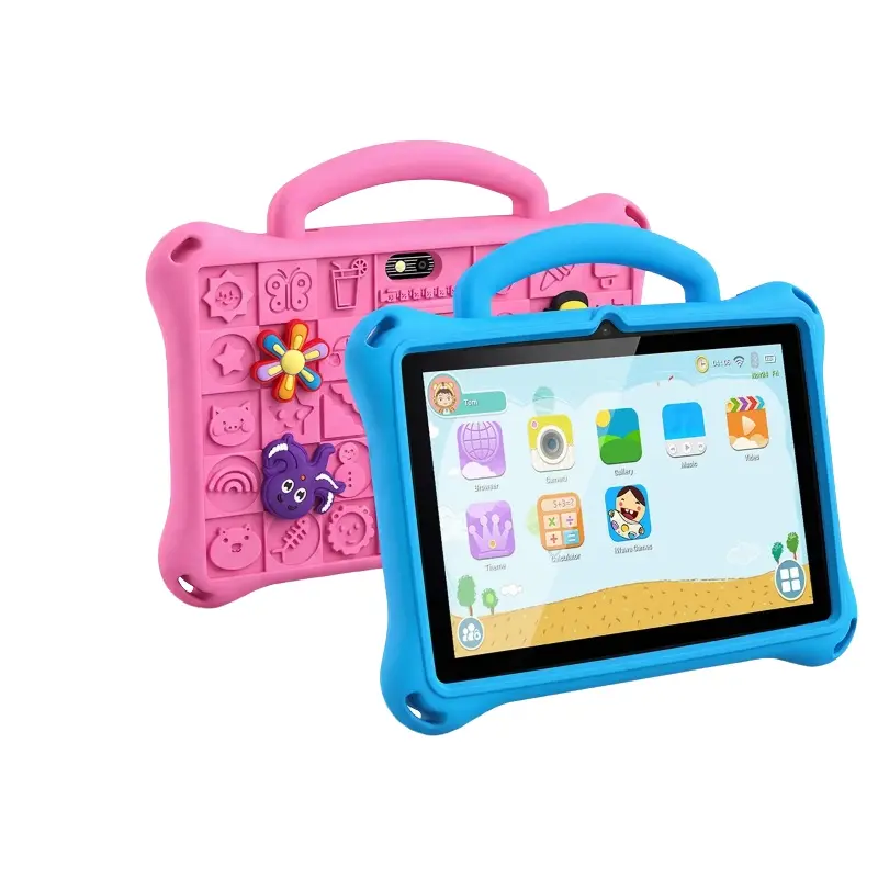7-Inch Android Kids Tablet, Toddler Tablet, Fhd Display, Parental Control, Wi-Fi & Bluetooth-compatible, Blue Color, WiFi Touchscreen Tablet, Model Q88