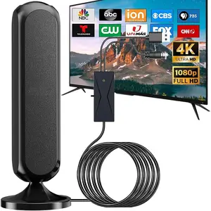 TV Antenna for Smart TV Indoor with Amplifier Signal Booster, 2026 Digital Antenna for Local Channels 600+ Miles Long Range, 360 Reception Portable, Support 4K 1080P, Coaxial Cable