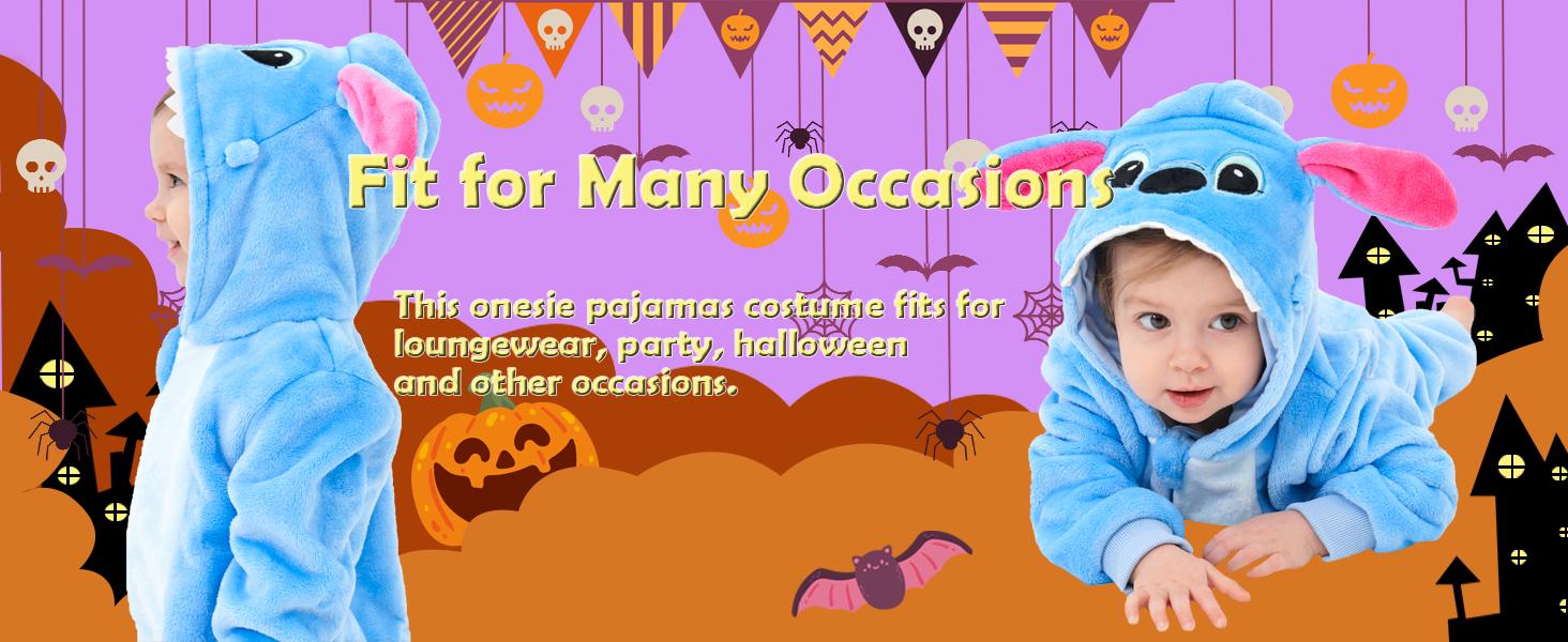 (New)Unisex Baby Animal Onesie Pajamas,Infant Flannel Halloween Cosplay Costume, Toddler Christmas Homewear/Sleepwear