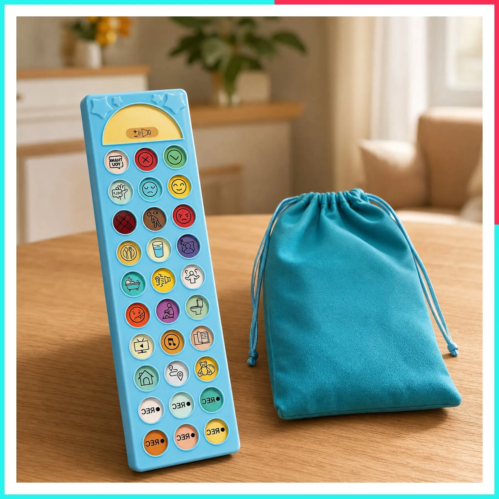 AAC Device for Autism & Nonverbal Communication – Speech Therapy and Stroke Rehab Talking Aid with 6 Programmable Buttons, Adjustable Volume, Communication Tool for Kids and Adults