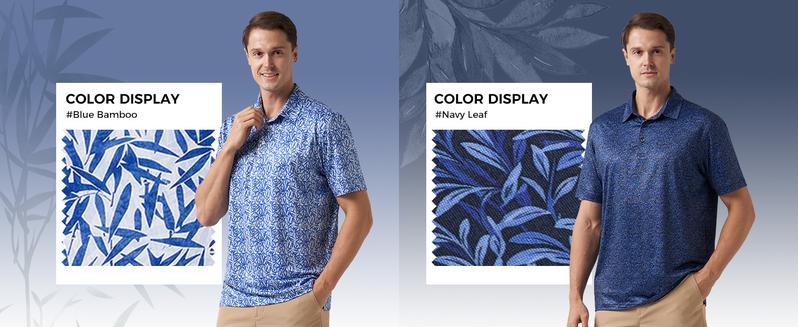 Willit Men's Golf Polo Shirts Short Sleeve Print Performance Moisture Wicking Casual Stretch Breathable workout tops