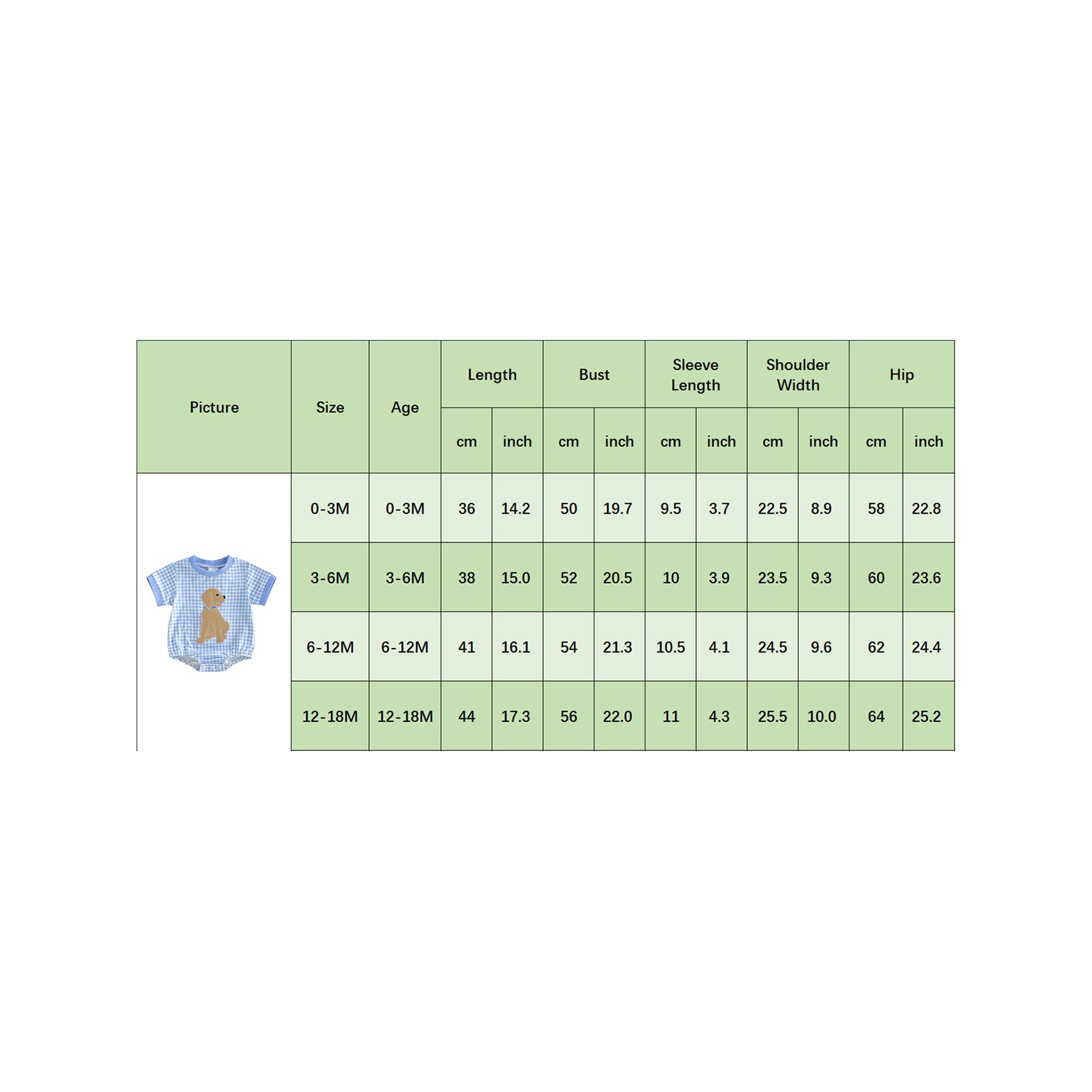 Baby Boy Summer Romper Puppy Embroidery Blue Plaid Crew Neck Short Sleeve Bodysuit Infant Toddler Casual Clothes Outfit