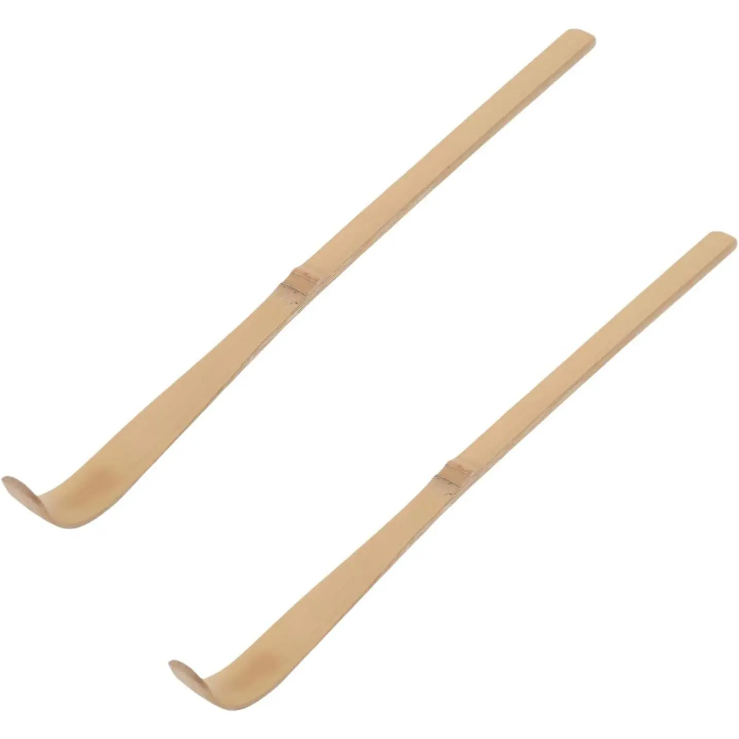 2Pcs 18cm Brown Japanese Bamboo Matcha Scoops, Traditional Tea Ceremony Spoons, Eco-Friendly Durable Accessories for Tea Ceremonies & Coffee