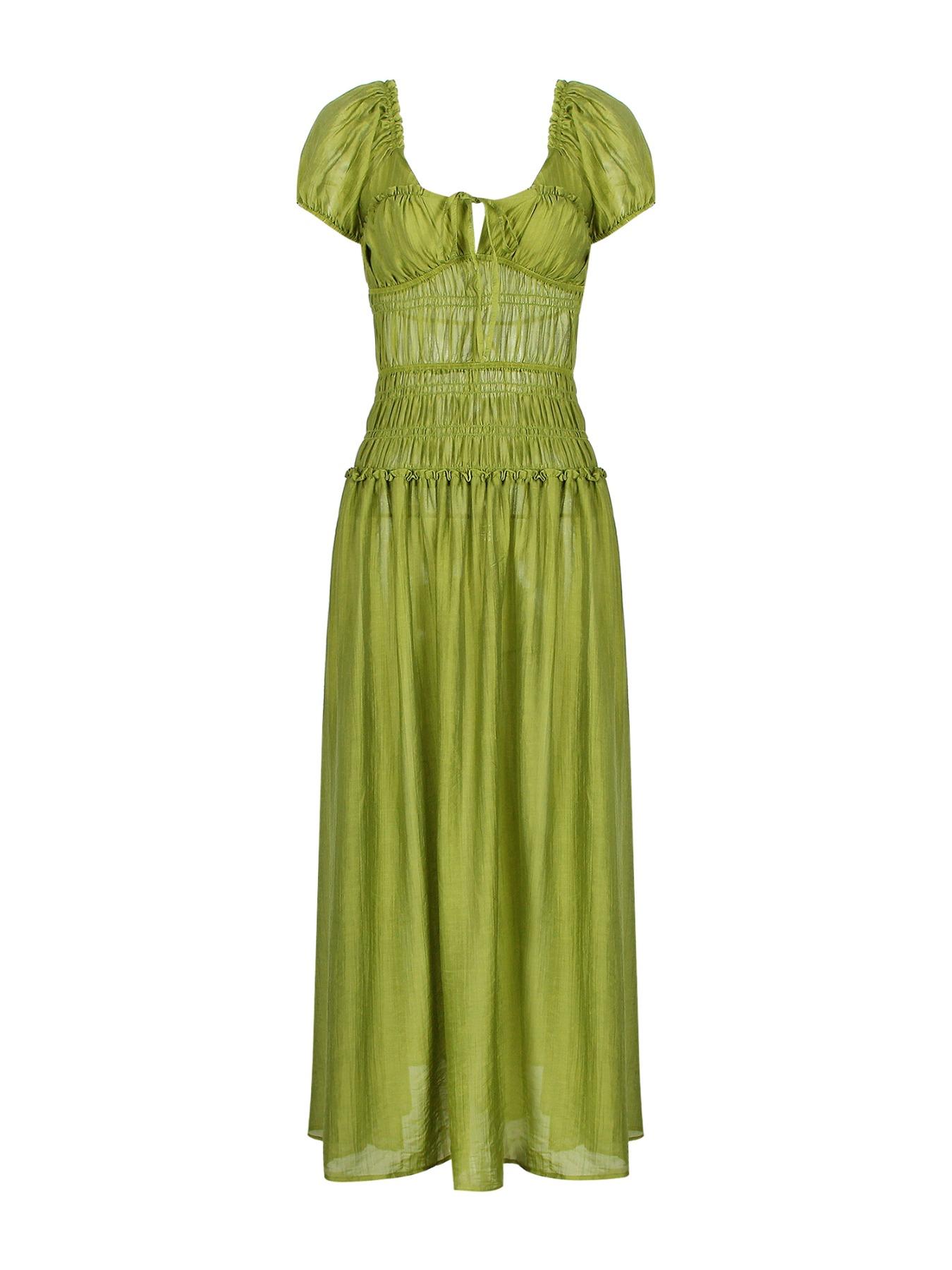 Women's Cherry Print Backless Tie Shoulder Dress, Sexy Chic Fashion Casual Long Dress for Daily Outdoor Wear, Women Dress for Summer