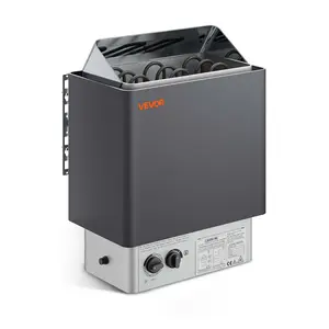 VEVOR Sauna Heater, 4.5KW 220V Electric Sauna Stove, Steam Bath Sauna Heater with Built-In Controls, 3h Timer and Adjustable Temp for Max.105-210 Cubic Feet, Home Hotel Spa Shower Use