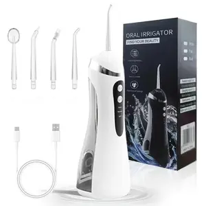 Rechargeable wireless electric water flosser, providing three modes, four types of nozzles, 360 degree rotating nozzle holder, USB power supply, perfect gift for oral care, Portable Oral Irrigator