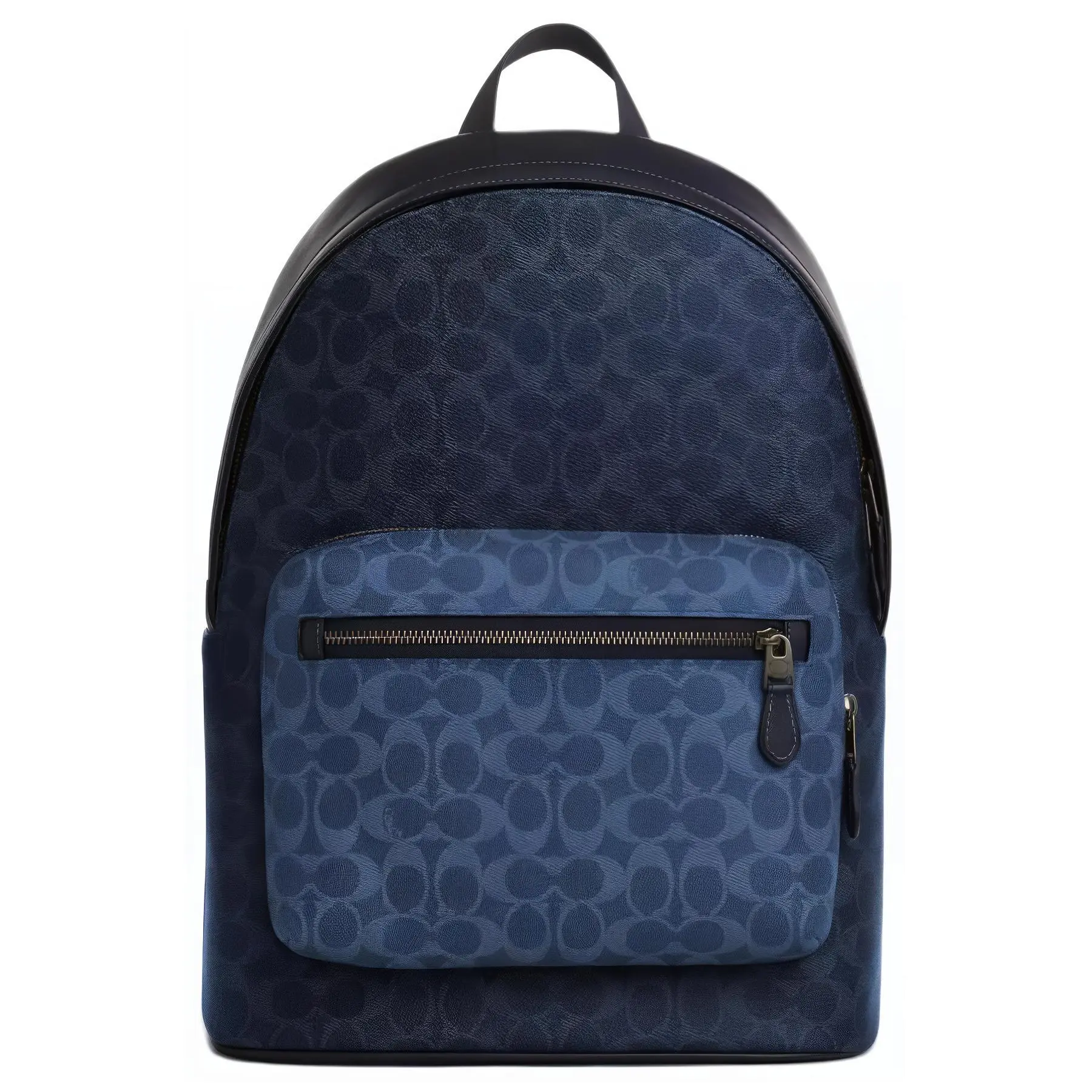 COACH West 32 Monogram-Print Coated Canvas Backpack, Large Size for Men, Denim Blue