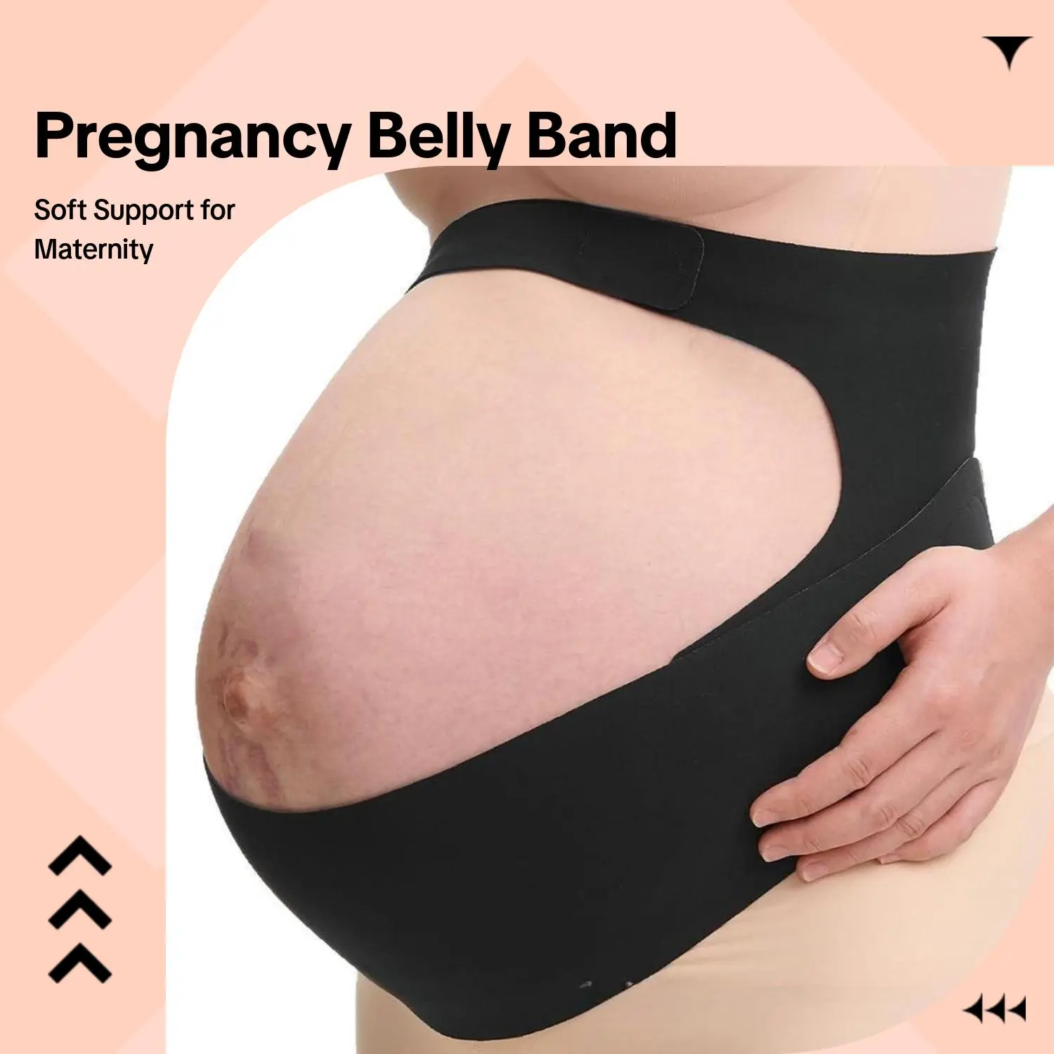 Women's Seamless Soft Belly Band - Stretchable Maternity Belt, Abdominal Binder, Abdominal Support for 2nd & 3rd Trimesters