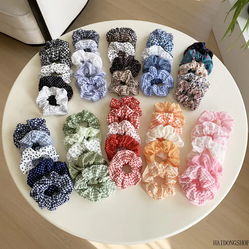 Coquette Viral Minimal Ins Elegant Scrunchie Hair Ties For Girls, Simple Gentle Elastic Bands For Messy Buns, Soft Neutral Hair Accessory For School Travel Office Daily Styling
