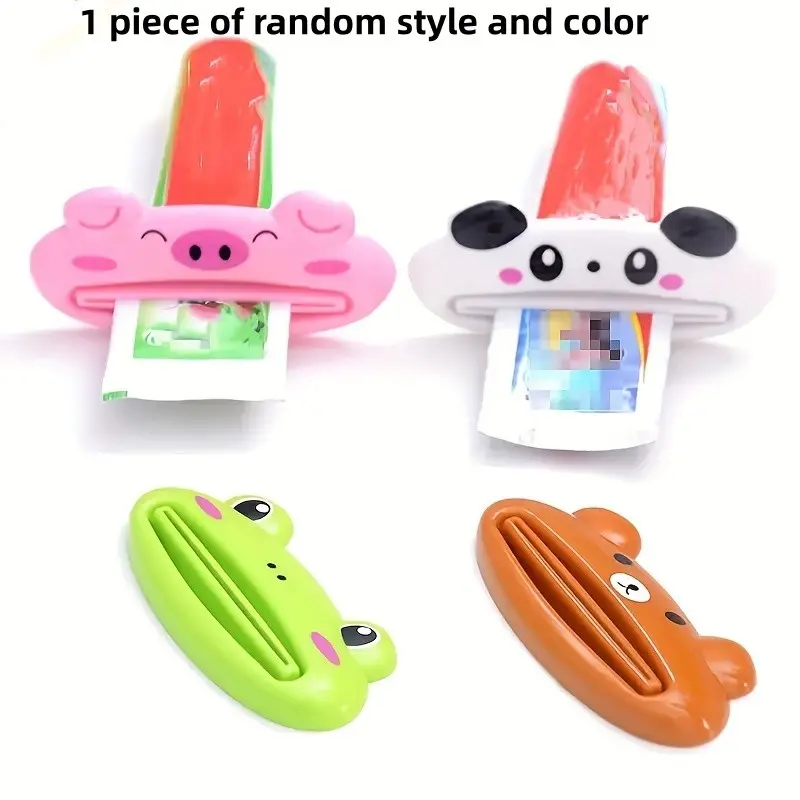 Manual Toothpaste Dispenser, Cute Animal Design, Lightweight, Easy to Use, Bathroom Accessory, Durable, Fun Design, Toothpaste Squeezer