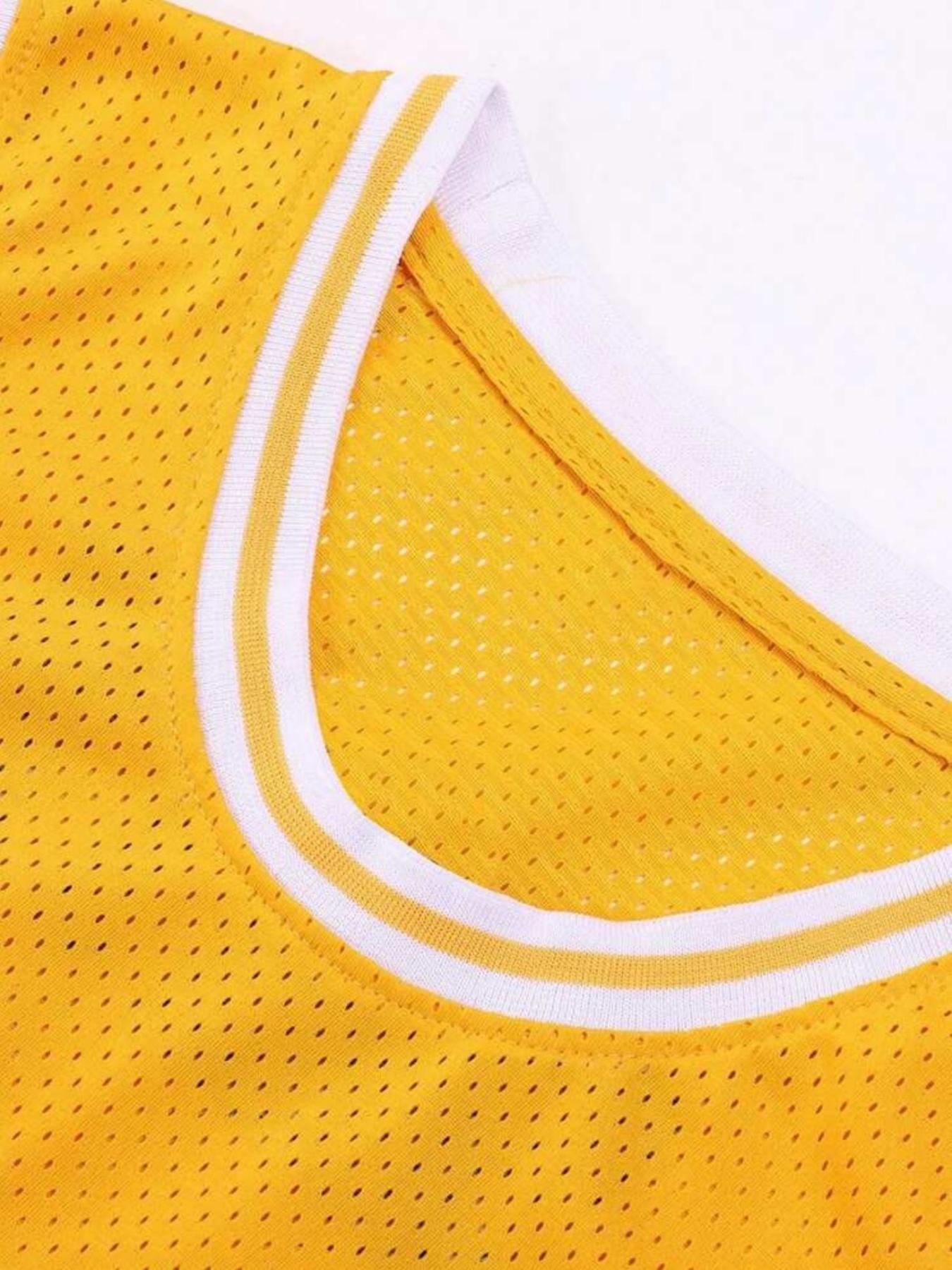 Unisex Loose-Fit Basketball Jersey Top, Embroidered Design, Breathable Comfortable Sportswear for All Seasons Outdoor Activities Training