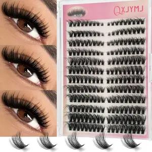 12 Rows False Eyelashes, Natural Look, D Curl, 60D, Single Fiber, Volume & Length, Suitable for All Occasions, Home DIY Makeup
