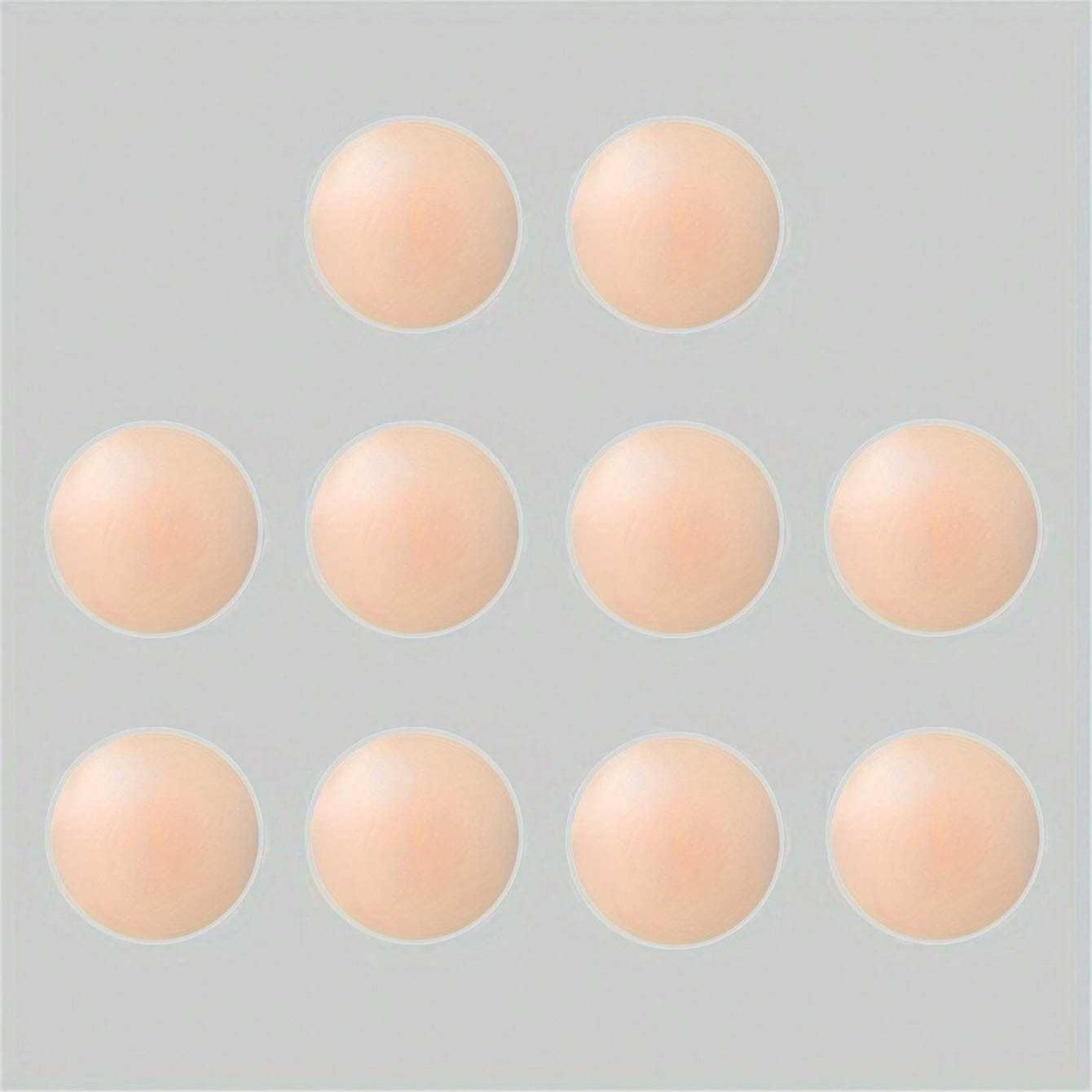 5 Pairs of Reusable Silicone Nipple Covers, Soft Women's Strapless Bra Petals, Lift and Support Breast Adhesive Pasties for All Occasions