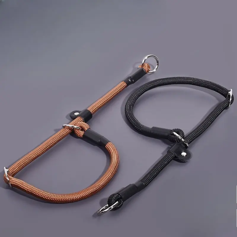 2PCS Slip P Lead Dog Training Leash, Anti-Escape Anti-Burst Walking Collar for Small Medium Large Dogs