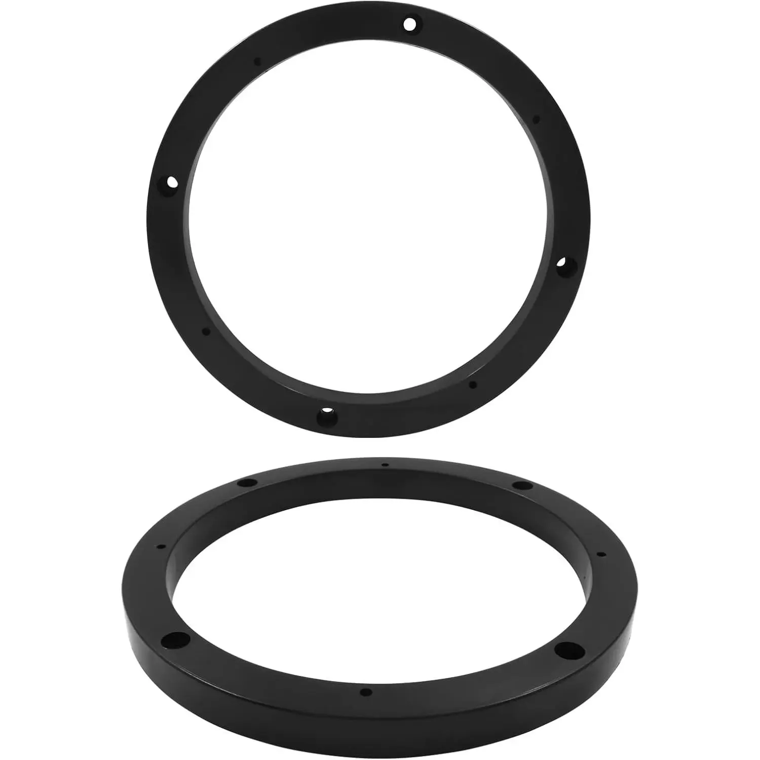 Car Speaker Spacer Rings 6.5 Inch, 2 Pack, Black | Universal Fit, Adaptor Rings, Mounting Brackets, PlasticGift