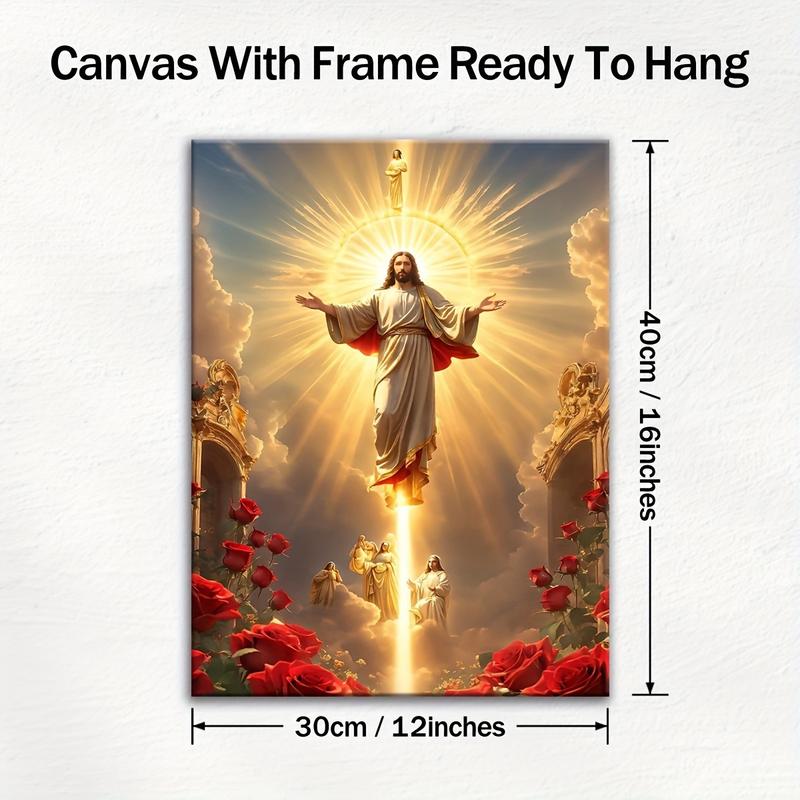 1pc Jesus Christ Canvas Wall Art,Religious Ink Print with Pine,Solid And Powerful Design, Indoor/Outdoor Portrait Orientation,Waterproof Canvas Artwork for Home,Office,Living Room,Bedroom,Adds Faith-Inspired Elegance to Any Space,Inspirational Wall Decor