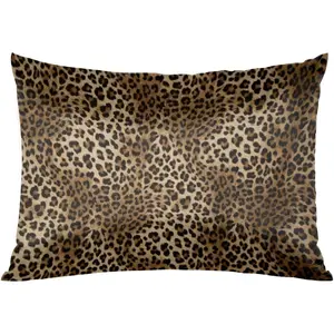 Fashion Leopard Silk Pillowcase for Hair and Skin Pillow Standard Size Soft Silk Pillow Case with Envelope Closure Print Leopard Cooling Pillow Covers (20x26 in) 1 Pack