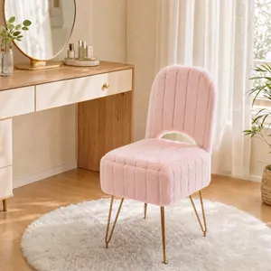 Vanity Stool Chair with Backrest, Square Ottoman with Hidden Storage Compartment, Soft Teddy Fabric, 280 Lbs Weight Capacity, Modern Style for Bedroom Living Room,White,Small