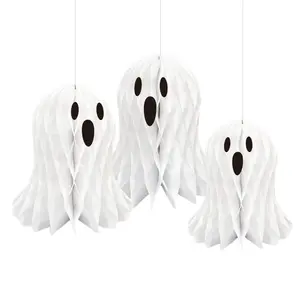 Halloween Ghost Hive Ornament Decor, Halloween Theme Party Decoration, Home Shop Atmosphere Setup, Hanging Ornament for Festive Mood