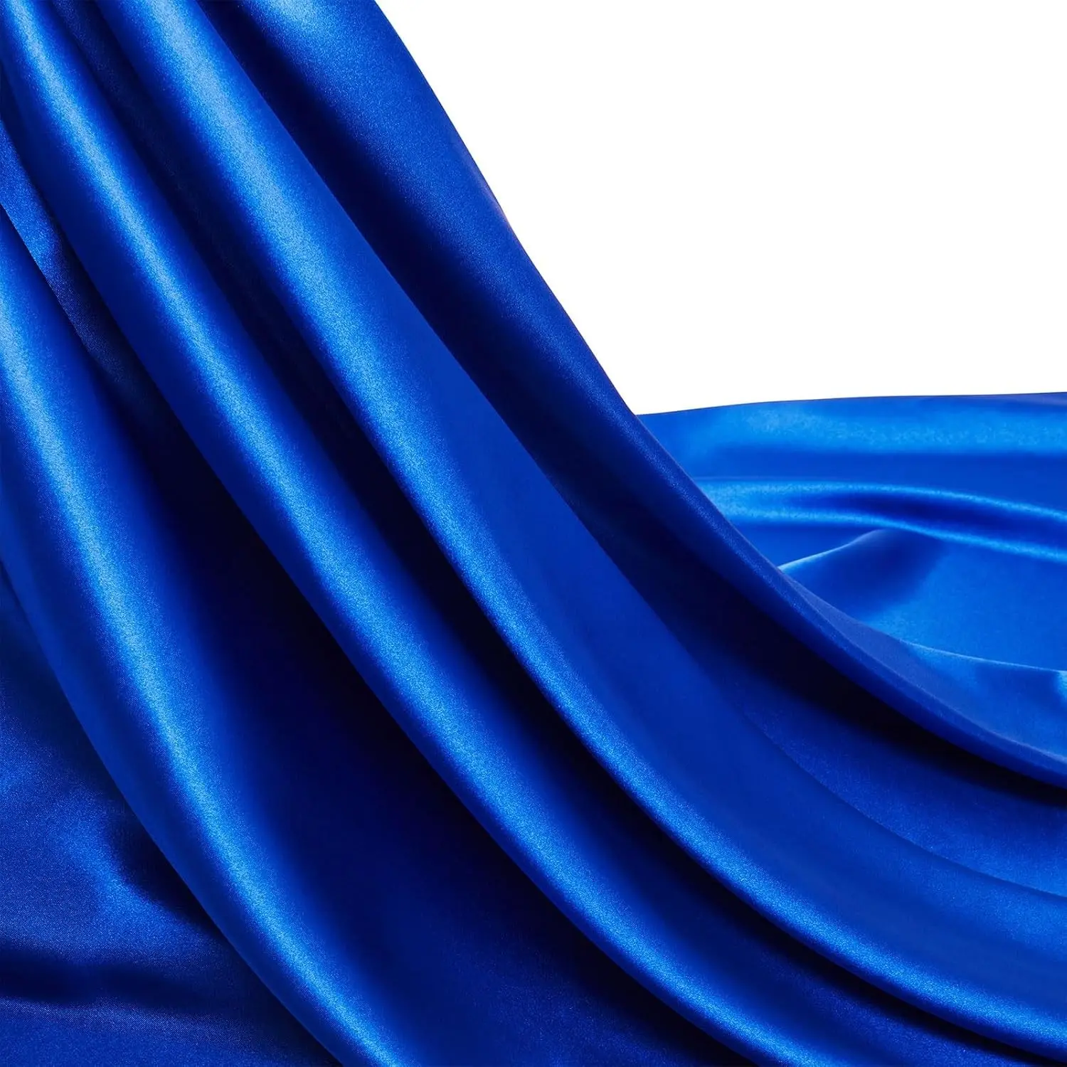 Royal Blue Silk-Like Satin Fabric by the Yard, 5 Yards, 55 Inch Wide | Shiny Soft Silky Smooth Charmeuse Satin, Bridal Dress Fabric, Wedding Decor, Sewing Crafts, DIY Projects, Wrinkle ResistantGift