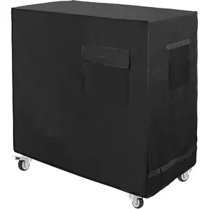 Cooler Cart Cover Black,   Rolling Cooler Cover 34L x 20W x 32H inches 80 Quart Rolling Ice Chest Cover for Anti Rain, Sunlight, Dust