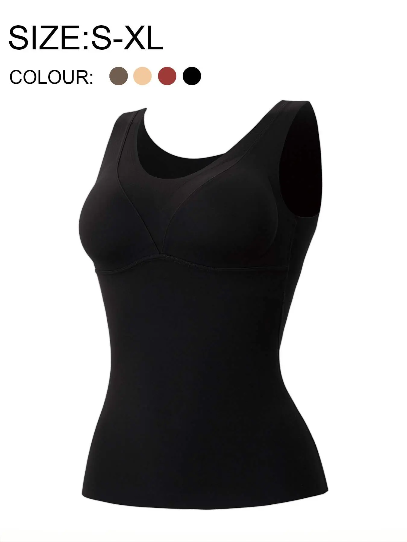 Women's Thermal Vest with Removable Padding, Seamless Slim Fit Underwear for Winter, Outdoor & Indoor Warmth Apparel